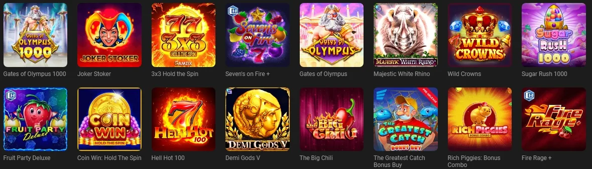 Популярные игры казино GG.BET
