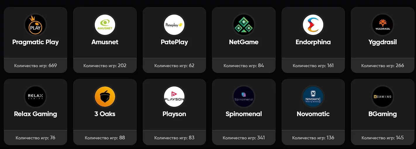 провайдеры казино slots city