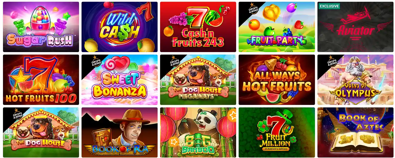 Pin Up популярні ігри